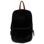 milleni ladies genuine italian leather backpack bag twin zip black/chestnut milleni ladies genuine italian leather backpack bag twin zip black/chestnut