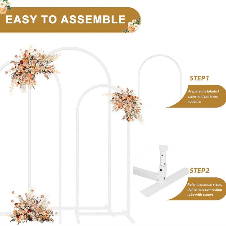 fin set of 3 wedding arch balloon frame metal arch backdrop stand birthday party fin set of 3 wedding arch balloon frame metal arch backdrop stand birthday party