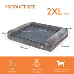 deluxe plush orthopedic dog bed xxl waterproof bolstered sofa bed for large dogs with removable washable cover