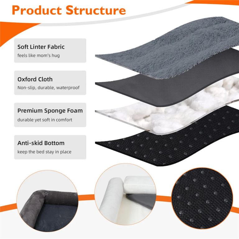 deluxe plush orthopedic dog bed xxl waterproof bolstered sofa bed for large dogs with removable washable cover