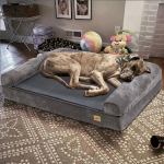 deluxe plush orthopedic dog bed xxl waterproof bolstered sofa bed for large dogs with removable washable cover