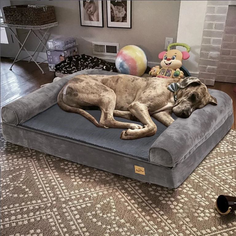 deluxe plush orthopedic dog bed xxl waterproof bolstered sofa bed for large dogs with removable washable cover