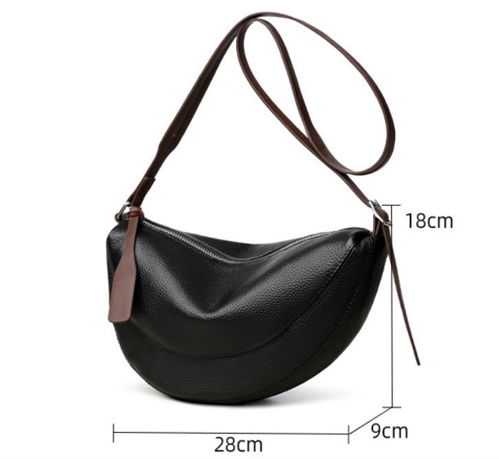 red stylish genuine leather crescent shape shoulder bag for women – compact grained cowhide adjustable crossbody handbag with spacious zipper compartment and leather puller, 28 x 18 x 9 cm red stylish genuine leather crescent shape shoulder bag for women – compact grained cowhide adjustable crossbody handbag with spacious zipper compartment and leather puller, 28 x 18 x 9 cm