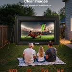 14 ft inflatable movie screen 16:9 600d movie projector with portable bag