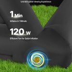 14 ft inflatable movie screen 16:9 600d movie projector with portable bag