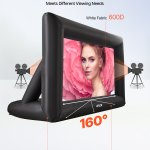 14 ft inflatable movie screen 16:9 600d movie projector with portable bag