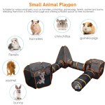6 in1 outdoor portable pet cat playpen folding pop up mesh play tent tunnel house enclosures portable with storage bag for indoor and outdoor