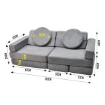 17pcs modular kids play sofa toddler couch high density foam play block with washable cover creative fort building playset for bedroom playroom living room 17pcs modular kids play sofa toddler couch high density foam play block with washable cover creative fort building playset for bedroom playroom living room