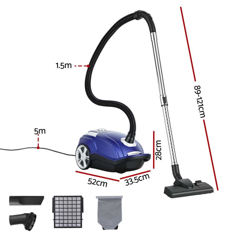 devanti bagged vacuum cleaner powerful suction for carpet wood tile floor devanti bagged vacuum cleaner powerful suction for carpet wood tile floor