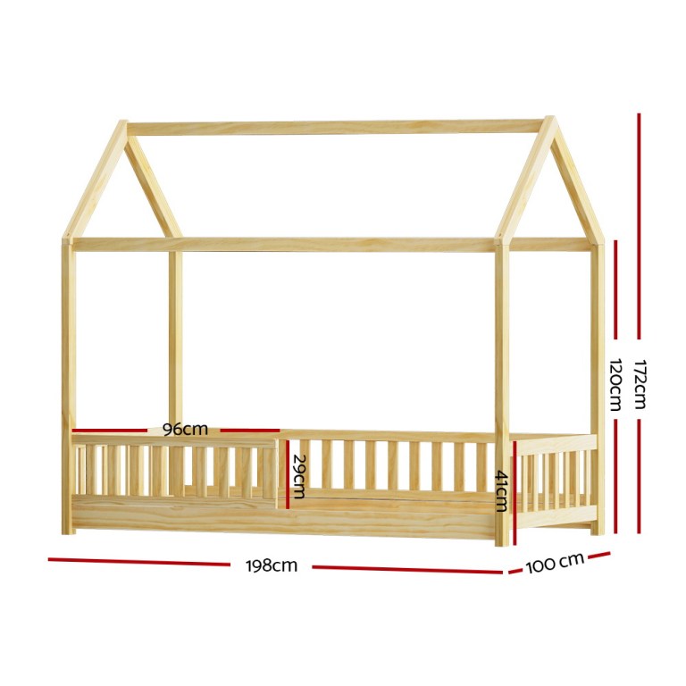 artiss bed frame wooden kids house frame oak rock artiss bed frame wooden kids house frame oak rock