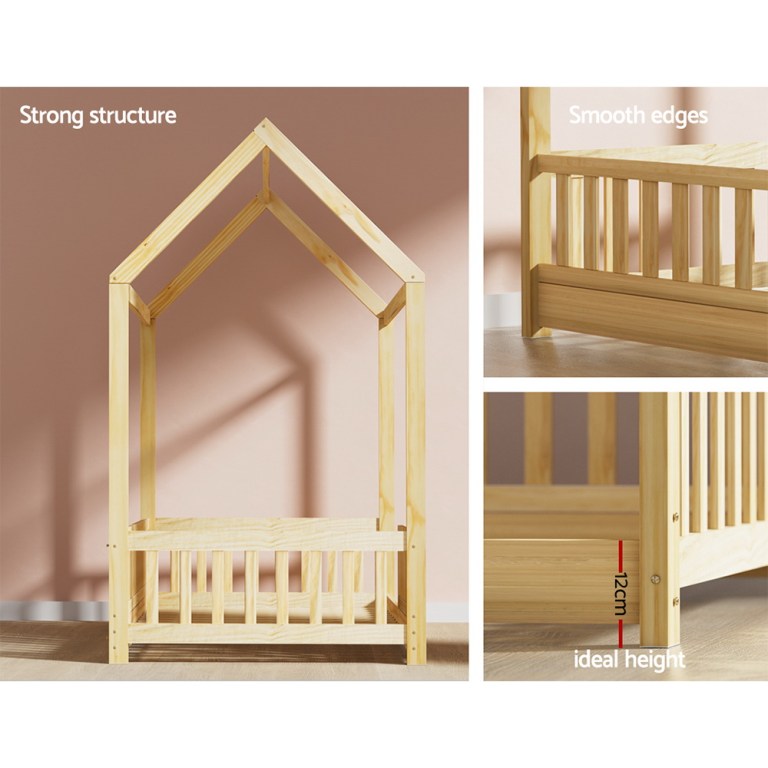 artiss bed frame wooden kids house frame oak rock artiss bed frame wooden kids house frame oak rock