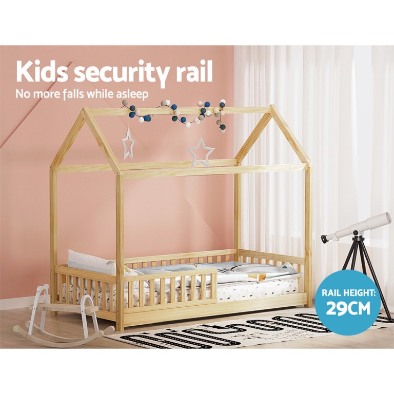 artiss bed frame wooden kids house frame oak rock artiss bed frame wooden kids house frame oak rock