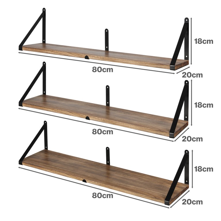 levede floating wall shelves 3pcs rustic wooden storage display bookshelf rack levede floating wall shelves 3pcs rustic wooden storage display bookshelf rack