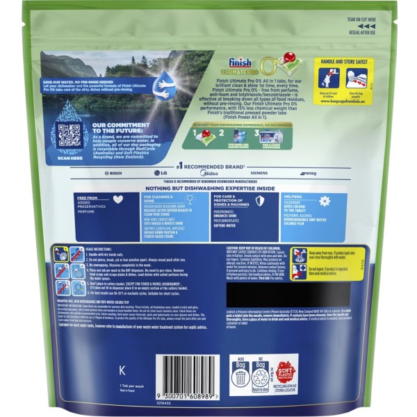 finish ultimate pro 0% x 192 dishwashing tablets