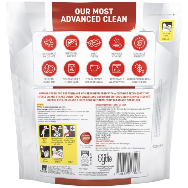 morning fresh pro performance x 132 lemon dishwasher tablets morning fresh pro performance x 132 lemon dishwasher tablets