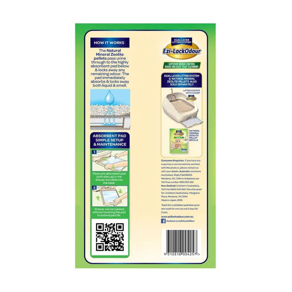ezi lockodour absorbant cat pads 10pk ezi lockodour absorbant cat pads 10pk