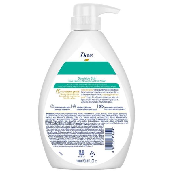 dove 1l sensitive skin moisturising body wash x3 dove 1l sensitive skin moisturising body wash x3