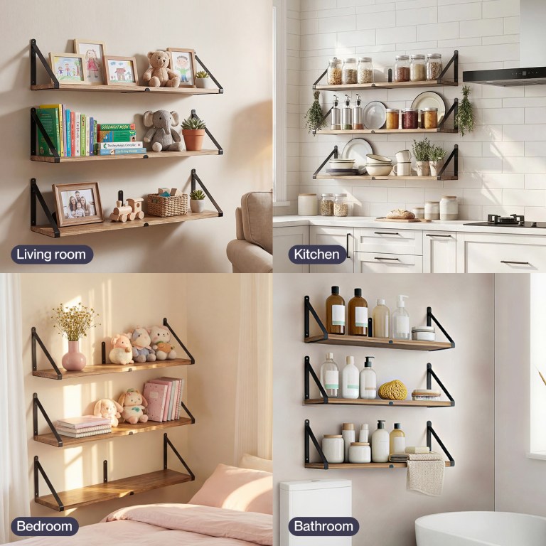 levede floating wall shelves 3pcs rustic wooden storage display bookshelf rack levede floating wall shelves 3pcs rustic wooden storage display bookshelf rack