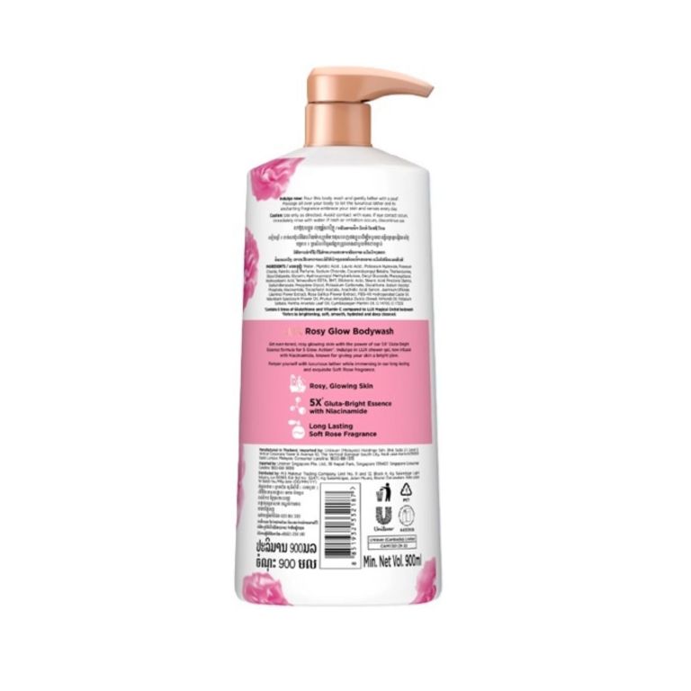 lux 900ml rosy glow body wash