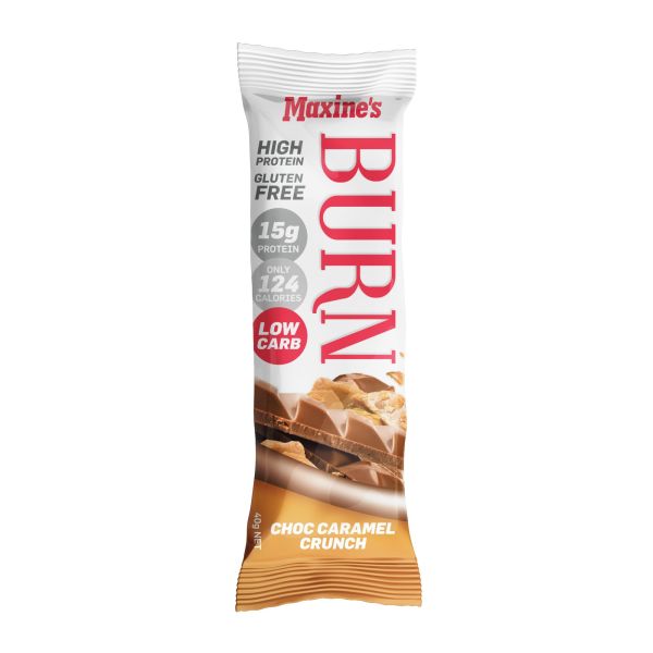 maxines burn caramel crunch bar 12x40g x2 maxines burn caramel crunch bar 12x40g x2
