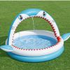 bestway 1.63m x 1.27m x 92cm sharktastic sprinkler play pool bestway 1.63m x 1.27m x 92cm sharktastic sprinkler play pool