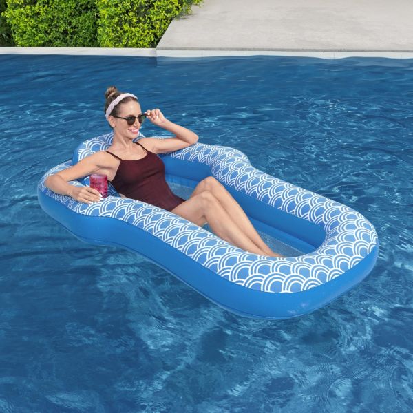 bestway 1.78m x 1.17m comfort plush lounge
