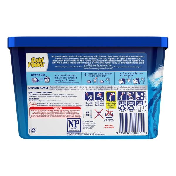 cold power advanced clean x 104 laundry detergent capsules cold power advanced clean x 104 laundry detergent capsules