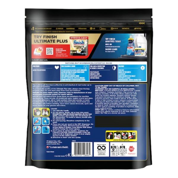 finish ultimate plus x 165 lemon dishwasher tablets