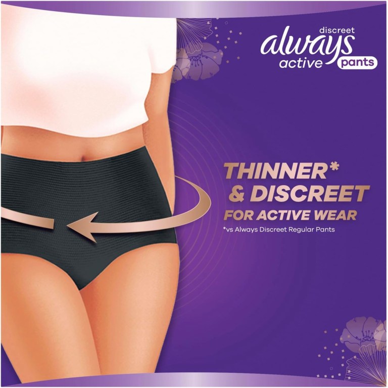 always discreet 5 in 1 pants large 16 22 95 125cm 8 pack