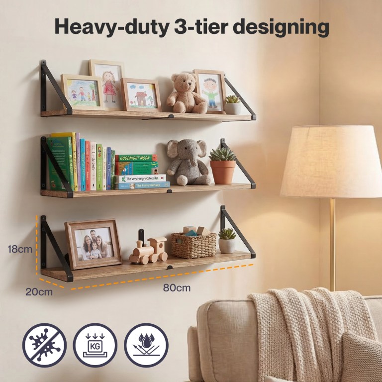 levede floating wall shelves 3pcs rustic wooden storage display bookshelf rack levede floating wall shelves 3pcs rustic wooden storage display bookshelf rack