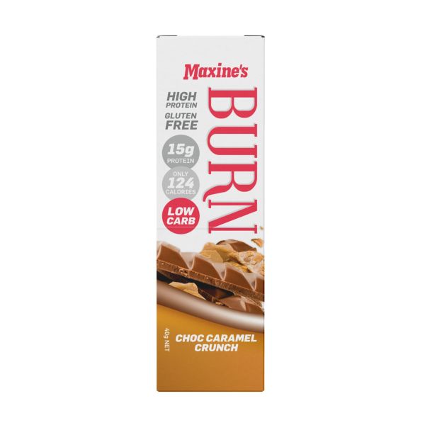 maxines burn caramel crunch bar 12x40g maxines burn caramel crunch bar 12x40g
