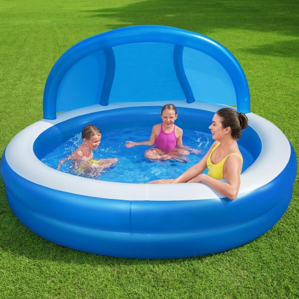 bestway 2.41m x 2.41m x 1.40m summer days family pool bestway 2.41m x 2.41m x 1.40m summer days family pool