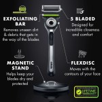 gillette labs razor handle +2 cartridges & magnetic stand