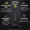 gillette p cummins labs razor handle +2 cartridges & magnetic stand