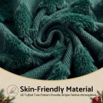 jingle jollys christmas tree pillow covers 2 packs cushion covers soft faux fur jacquard throw pillow covers 45 x 45cm green