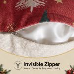 jingle jollys christmas cushion covers set of 4 pillow covers 45x45cm with 4 cute patterns red