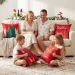 jingle jollys christmas cushion covers set of 4 pillow covers 45x45cm with 4 cute patterns red