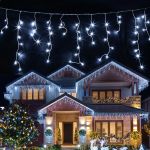 jingle jollys 32m christmas lights solar icicle string lights 960 led cool white jingle jollys 32m christmas lights solar icicle string lights 960 led cool white