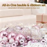 jingle jollys christmas tree decoration set ribbon baubles ornaments party 34pcs jingle jollys christmas tree decoration set ribbon baubles ornaments party 34pcs