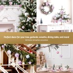 jingle jollys 33pcs christmas tree decorations set baubles ornaments party pink
