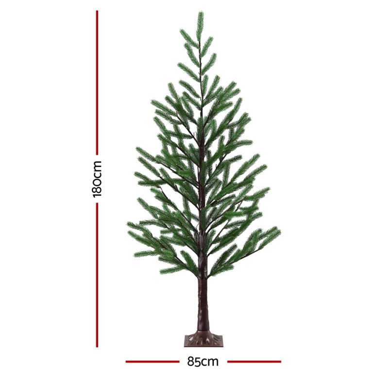 jingle jollys christmas tree 1.8m pre lit led xmas tree 8 modes party decoration