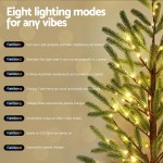 jingle jollys christmas tree 1.8m pre lit led xmas tree 8 modes party decoration