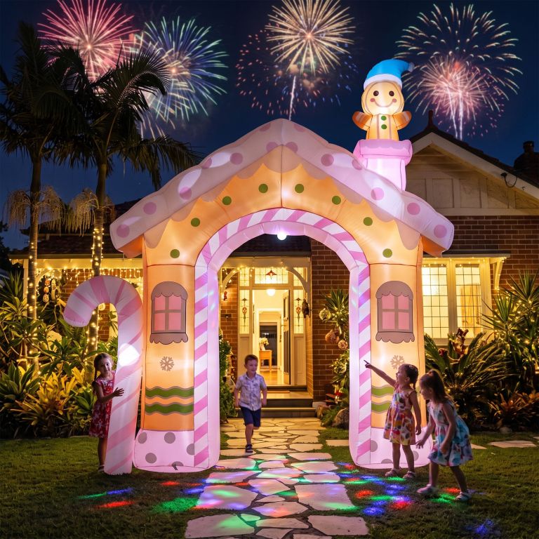 jingle jollys christmas inflatable gingerbread man candy 3.2m illuminated decorations jingle jollys christmas inflatable gingerbread man candy 3.2m illuminated decorations