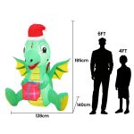 jingle jollys christmas inflatable dragon 1.8m height led outdoor decorations illuminated