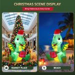 jingle jollys christmas inflatable dragon 1.8m height led outdoor decorations illuminated