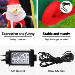 jingle jollys christmas inflatable santa in helicopter 2.55m height led illuminated decorations