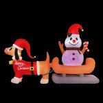jingle jollys christmas inflatable snowman dog 4.2m tall outdoor decorations illuminated jingle jollys christmas inflatable snowman dog 4.2m tall outdoor decorations illuminated