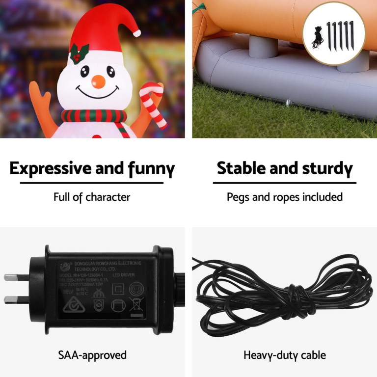 jingle jollys christmas inflatable snowman dog 4.2m tall outdoor decorations illuminated jingle jollys christmas inflatable snowman dog 4.2m tall outdoor decorations illuminated