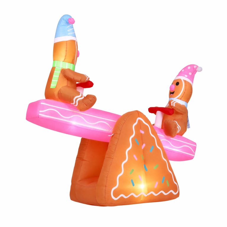 jingle jollys christmas inflatable seesaw 1.8m height led outdoor decorations illuminated