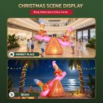jingle jollys christmas inflatable seesaw 1.8m height led outdoor decorations illuminated